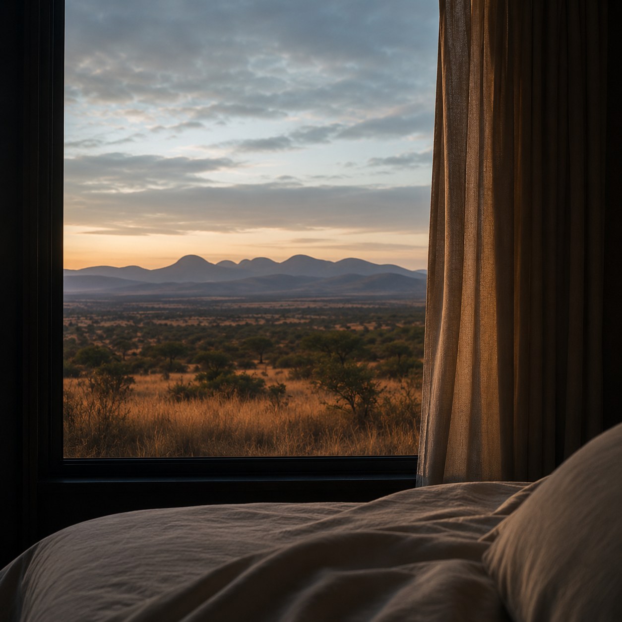View at dawn from the chalet